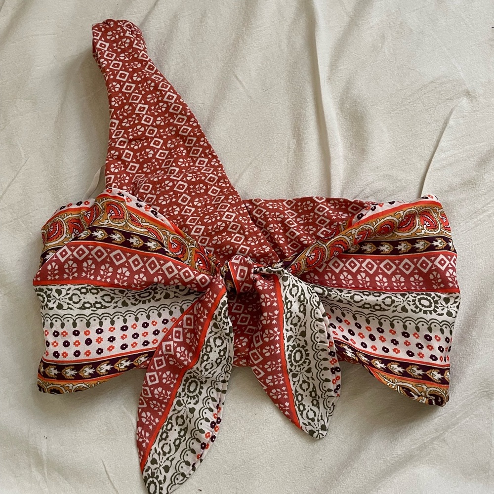 Anthropologie one shoulder bandeaux top